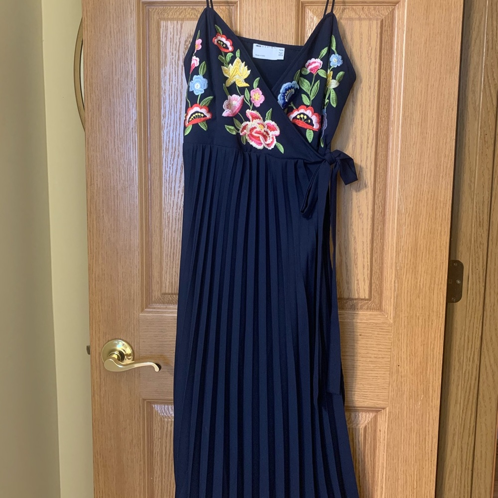 ASOS Petite Embroidered Midi Dress